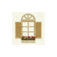 공방 어린이집 카페 홈 벽 인테리어창문 매장 장식, 소형라이트블루(꽃)포름알데히드, 1개