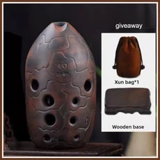 2025 10홀 뮤지컬 Xun 전문가용 G톤 성인용 어린이 초보자용 오카리나 휴대용 핸드헬드 오르프 악기, 08 Brown G Tone Left