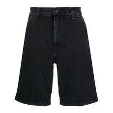 칼하트윕 로고 패치 데님 카고 쇼츠