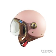 華泰 K808A 醺砂飛行帽 3/4罩 安全帽 復古帽, 粉漾玫瑰