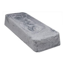 Benchmark Abrasives 연마용 버핑 컴파운드 부드러운 금속의 긁힘 제거 알루미늄 골드 실버 구리 철 비철 소재 453.6g(1파운드) 바 (화이트 루즈), 그레이 스테인리스
