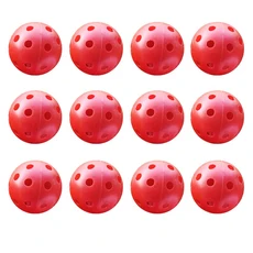 골프 연습공 12팩 65인치 플라스틱 훈련공 직경 에어플로우 멀티컬러, 12pcs red Balls, 1세트