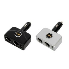 자동차용품 SF삼진 USB 다이렉트 2구소켓 - 블랙 시거잭 트윈소켓, 1개, 2구