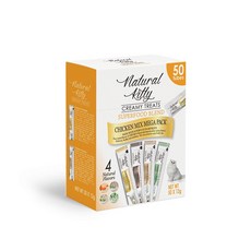 Natural Kitty 自然小貓 超級食物營養肉泥, 1個, 【橘色】雞肉組合50入｜派對盒(1月中到