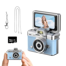 FDUCE 미니 디지털 감성 카메라 LK-027 + 8GB 메모리 카드, 1개, 블루 1개, 블루