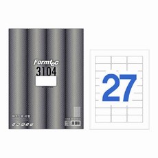 라벨지 바코드용 27칸 100매 LS-3104 폼텍, 상세페이지 참조