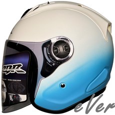 CBR S-90 RX-7 雙色漸層 平白天空藍 雙D安全帽, 1個, L(59~60cm)