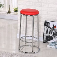 키높이의자 바 카페 접이식 리프트 키높이체어, 75cm 레드 가죽