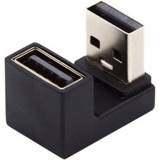 케이블cc USB3.0 남녀 데이터 비디오 어댑터 지원 10Gbps 360도 반대 방향 U자형 백 앵글cablecc, USB 3.0 Opposite Up U Angled, 1개