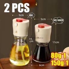유리 오일 스프레이 병 간장 식초 디스펜서 및 붓기 기능을 위한 미니 조미료 식품 등급으로 제작됨, 05 2PCS-80g 150g