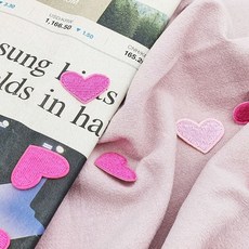 하트 의류 패치 분홍 장식 포인트, 빠른배송