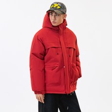 石墨烯戶外沖鋒登山棉服 - 保暖防風防水情侶款外套, 朱雀紅