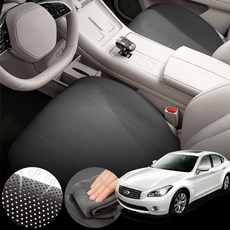 인피니티 M56 4세대 (11-13) 차량용 초슬림 통풍 시트 커버 블랙 2개 세트