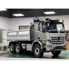 1/14 RC 6X6 트럭 알씨 스케이일 덤프 유압리프트 벤츠 중장비, D. 회색 (회전 조명 포함)