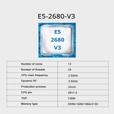 SOYO X99 게이밍 메인보드 키트 (E5 2680 V3 CPU & DDR4 16G (28G) 2133MHz 메모리 NVME PCIE3.0 TPM2.0 지, 02 마더 보드 + CPU