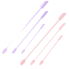 瓶底刮刀三件組 矽膠刮刀 雙頭刮刀 果醬抹刀 空瓶神器 細長刮刀, 少女粉, 1個