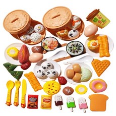 仿真中西餐家家酒玩具，兒童角色扮演遊戲，豐富餐點選擇，安全無毒材質, 中西餐, 1套