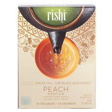 Rishi Tea 화이트 티 피치 넥타, 3g, 15개입, 15개입