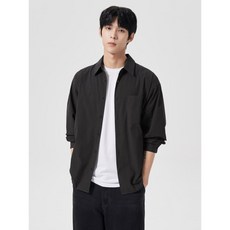 매장정품 에잇세컨즈 8SECONDS 코튼 셔츠 블랙 264X64EY15 208476