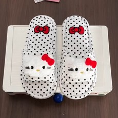 심플 2컬러 귀여운 키티 캐릭터 슬리퍼