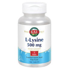 KAL 左旋離胺酸補充錠 500mg, 100顆, 1罐
