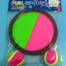 台灣製造黏巴球接球組(2球盤 2顆球）圓盤黏巴球 球類運動 吸盤球 戶外親子遊戲玩具 魔術貼, 1個