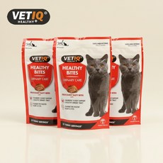 엠씨 VETIQ 벳아이큐 헬시바이트 고양이 영양간식, 유리너리, 3개