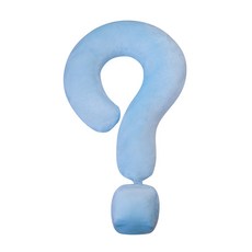슬기로운생활 물음표 U자형 여행용 휴대용 베게, 블루
