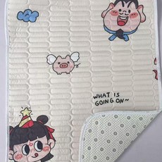 嬰兒隔尿墊 透氣防水可洗 兒童尿布墊 49.9*70.1, 小哪吒,49.9*70.1, 1個