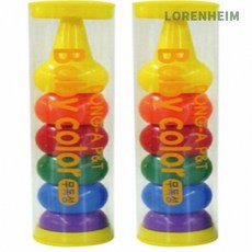 로렌하임 동아 베이비칼라 6색 A 무독성 손에안묻는 크레용 1개입 안전미술도구