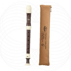 리코더 우드 소프라노 바로크식 음악교육 악기 원목 가죽 파우치 세트 학교 음악수업 연주용, 1개, 상세페이지 참조