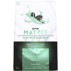 Syntrax 뉴트리션 매트릭스 단백질 파우더 민트 쿠키 907g, Syntrax 뉴트리션 매트릭스 단백질 파우더 민트 쿠, 1개