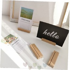 원목 사진 거치대 엽서 카드 메모 홈 카페 인테리어 소품 책상 장식 액자 스탠드, 상세페이지 참조