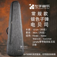 일렉 기타 케이스 베이스 사각형 프리버드 클래식 밴드악기 기타가방 하드케이스 포크기타, 레귤러 실버 총알 베이스 가방