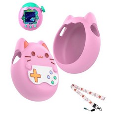 Case for Tamagotchi Paradise NOUKAJU Silicone Protective Cover Drop-Proof Scratch-Proof Shock-Proo, Pink