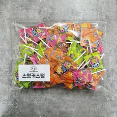 트레프 트릭시 고 팝 플랫 롤리팝, 80개, 6.5g