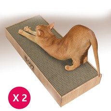 루어캣 평판 2P x 2개 고양이 스크래쳐 용품, 베이지