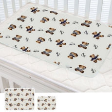 생리 방수 패드 곰돌이 오염 세탁 생리 방수 매트 이불 80x110 50x70 배변훈련 생리대 기저귀 흡수 중간