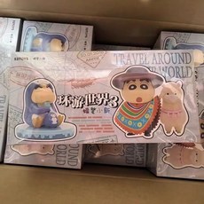 52TOYS 蠟筆小新 環遊世界3 系列 盲盒 手辦公仔, 1個, 小新環遊世界3【整盒8個】