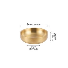 스테인레스 소스 접시 작은 절연 바베큐 식기 레스토랑 김치 용품 디핑 점심 주방, 9cm