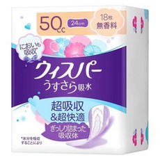 寶潔 護舒寶 薄型吸水 50cc 無香型吸水護理衛生棉 (18片裝)/護舒寶, 1個, 18件, 24cm