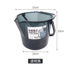 進口手提水桶塑膠收納桶家務清潔用具洗車釣魚裝水桶, 日本原裝進口,多功能塑料水桶8L 透藍色 帶導流口 帶