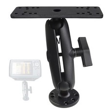 142972 Beigaoxu 알루미늄 합금 어군 탐지기 마운트 3.8cm(1.5인치) 볼 해양 전자 브래킷 해수 부식 방지 Garmin Lowrance Humminb, Aluminum, 1.5"ball