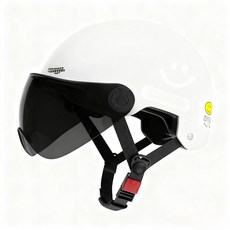 ANYOU 오토바이 헬멧 자외선 차단 안전모 오토바이 헬멧 사계절 반모자, 흰색