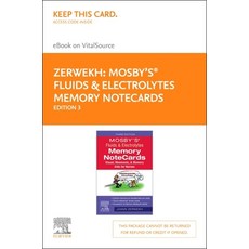 (영문도서) Mosby's(r) Fluids & Electrolytes Memory Notecards - Elsevier eBook on Vitalsource (Retail Acc... Hardcover, Mosby, English, 9780323832281
