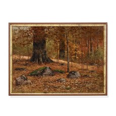 빈티지 가을 숲 풍경 포스터 무디 러스틱 팜하우스 나무 캔버스 그림 거실 벽장식 홈 데코, 4. 1