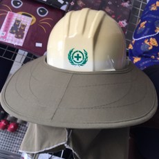 工程帽防曬圍脖遮陽帽, 迷彩