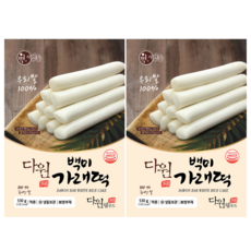 미가방앗간 천번치대어쫄깃하고 바로먹는 국내산쌀 백미 통 가래떡, 530g, 2세트