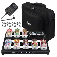 Azor 기타 이펙트 페달보드 9 개 출력 내장 전원 공급 장치 기타 액세서리 전원 보드 케이스 부품, [01] 옵션1, 1개