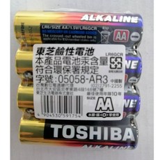 【TOSHIBA】 東芝鹼性電池 收縮包 3號AA, 1個, 3號4入